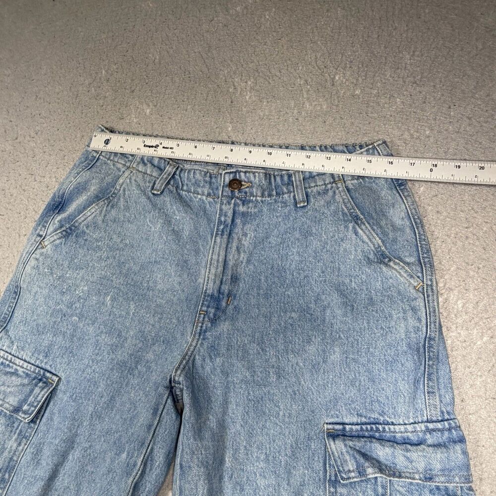 Levis 94 Baggy Cargo Jeans Women 30 Fits 32x39 Light Wash Wide Leg Utility Denim - Picture 5 of 16